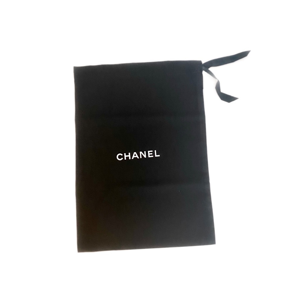 Chanel Empty Shoe Purse Cloth Black Bag 9x13